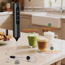 Pengaduk Susu Elektrik Genggam, Pengaduk Susu Elektrik Portabel, Pengaduk Susu Kopi Genggam Kecil, Dapat Diisi Ulang, Mudah Dioperasikan, Dengan Alas Pengisian Daya dan Beberapa Kepala Pengaduk, Mixer Cocok untuk Cokelat Panas, Cappuccino, Latte, Matcha, Hadiah Dapur, Hadiah Natal untuk Pecinta Kopi - MultiWarna - View 5