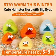 ITANDME Hamster Nest, Hamster Bed, Cute Triangle Hamster Nest, Winter Long Fur Hamster Nest, Suitable For Hamsters, Golden Hamsters And More - View 4