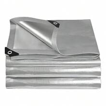 Lona Reforzada EKR de 3x6 Metros Impermeable con Protección UV, Plateada - Plateado - Ver 2