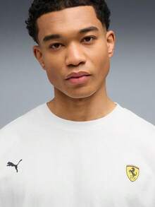 Puma Men's Ferrari Short Sleeve Knit Collarless T-Shirt 63645704 - White - View 4