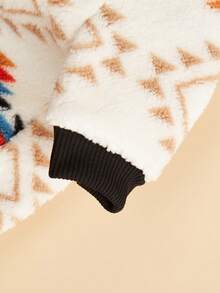 EOO 1pc Geometric Pattern Cat & Dog Universal Autumn/Winter Polyester Fleece Pet Sweatshirt Cat Clothes Dog Clothes - Multicolor - View 5