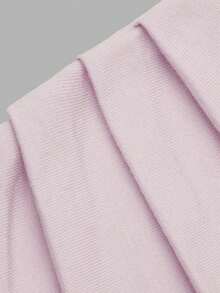 Nicenter Women's Cold Shoulder Metal Button Pleated Long Sleeve Wool Blend Knit Dress, Elegant Pink Autumn Women's Wear, Winter Party Vacation Outfit - Mauve Purple - View 6
