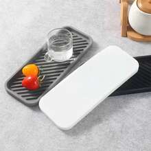 1pc Kitchen Silicone Sink Organizer Tray, Sink Box Sponge Holder, Silicone Waterproof Mat, Sink Protector, Suitable For Kitchen Sink, Washbasin, Can Be Used For Draining Sponges, Cutting Boards And Cups, Essential Kitchen Storage Item For Home - Multicolor - View 2