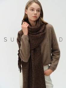 1pc Women's Solid Color Polyester Soft Skin-Friendly Warm Scarf For Daily Use - Camel - View 9