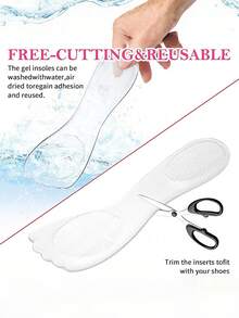 1/2/3 Pairs Commuter Jelly Gel 7/10 Length Socks, Outdoor Beach, All Season - Clear - View 5