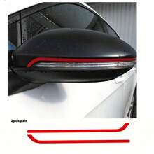 2 buah Stiker Spion Mobil Garis Merah Stiker Dekoratif Vinyl Perekat Diri untuk Dekorasi Spion Mobil - CC - View 8