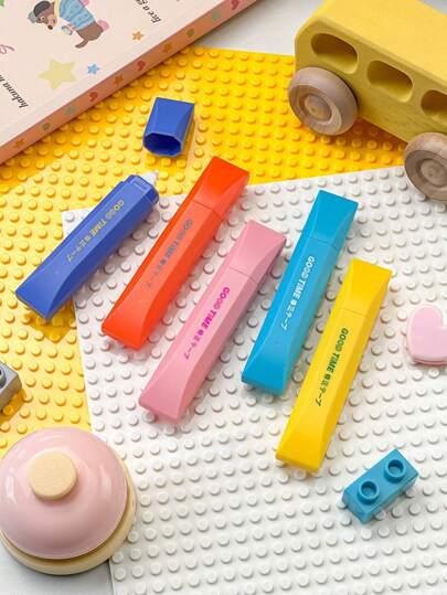 5 pièces Ruban correcteur style stylo Dopamine, noyau de ruban invisible, ruban correcteur de couleur papier naturel, parfait pour l'étude quotidienne des étudiants, la correction de notes, les devoirs