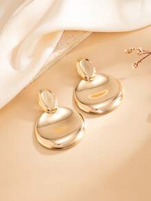 1 Pair Fashion Exaggerated Large Geometric Round Earrings, Women's Accessories - Type B - View 5