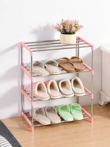 3/4 Tier Metal Shoe Rack, Space-Saving Shoe Storage Organizer, Suitable For Entryway And Dormitory - Multicolor - View 1