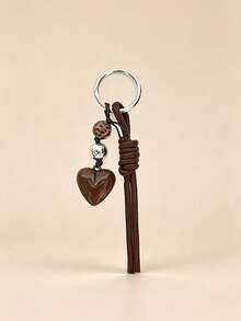 Yogodlns Female Keychain With PU Leather Lanyard For DIY Mobile Heart Hanging Charm Pendant Accessories Rope Vintage Design Decorations - Multicolor - View 11