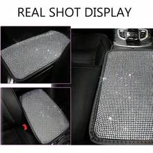 1pc Shiny Car Armrest Box Pad, Shiny Car Center Console Decor, Multi-Functional Car Storage Box, Creative Unisex Beautiful Car Accessories, Central Armrest Box Protective Pad - A - View 7