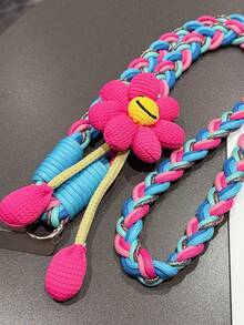 Cordón para teléfono con flor creativa, largo, cruzado, portátil, multifunción, con trenzado de alambre dorado, cuerda creativa para teléfono - Multicolor - Ver 9