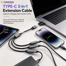 WOWSSYO Adaptor Hub USB 3.0 Tipe-C Multifungsi, Stasiun Docking Desktop Portabel, Mendukung Adaptor Daya dan Pengisian Daya Mobil, Aksesori PC Universal - MultiWarna - View 4