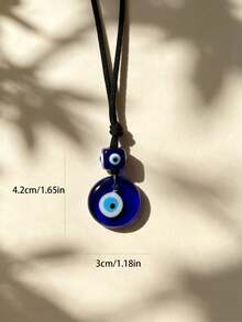 1pc Evil Eye Car Rearview Mirror Hanging Decoration, Car Interior Decor Accessory, Unisex - A - View 6