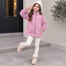 Sudadera Tipo Polar con Cierre | Niña | Suavidad y Calidez Todo el Día - Rosa - Ver 1