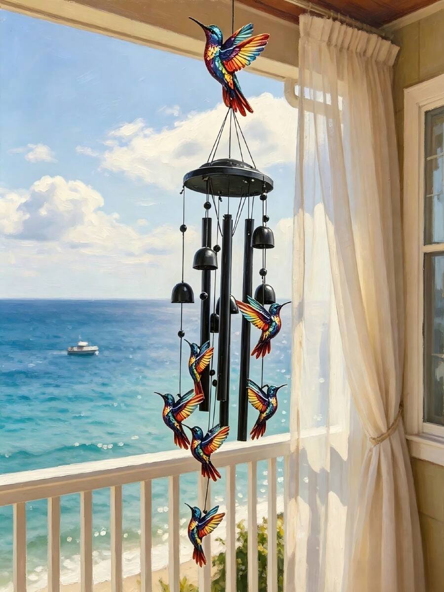Hanging Outdoor Garden Yard Decorative Wind Chime, Suitable For Garden, Patio, Yard Home Decor And Housewarming Gift - Colorful - View 1