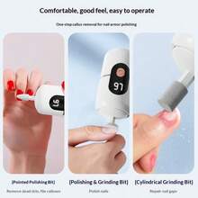 Electric Foot Callus Remover With Digital Display, USB Rechargeable Pedicure Tool, Detachable Grinding Head Smart Pressure Sensing Foot File, Suitable For Dead Skin And Cracked Heels - Multicolor - View 5