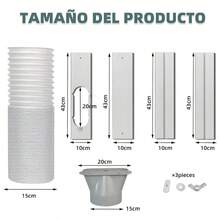 Kit de sellado de ventanas para ventilación de aire acondicionado - Set de 9 piezas - Ver 2