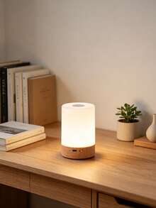 1 pieza Lámpara de escritorio LED con sensor táctil, lámpara de mesita de noche recargable por USB, regulable, con múltiples modos de color, temporizador, luz nocturna portátil para dormitorio, sala de estar, camping - Multicolor - Ver 10