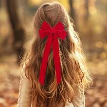 1/5/10pcs Christmas Tree Bows - Holiday Ribbon Gift Bows, Suitable For Holiday Wreaths, Decorations And Rustic Crafts, No Feathers, Glossy Surface, Perfect For Gift Wrapping And DIY Projects, Christmas Tree Decoration Velvet Ribbon, Christmas Tree Bows - Multicolor - View 8