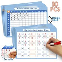 Lachilly 4/10/16PCS Double Sided Math Whiteboard Dry Erase Board For Math Practice Numbers Alphabet Letter Tracing Pad Cursive Handwriting Sheet, Write & Wipe Educational Toy Flashcards, Number Line Fraction Place Value Math Manipulatives Learning Tool - Multicolor - View 18