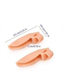 Silicone Toe Caps Big Toe Protector Pad Can Be Worn With Shoes Unisex Left And Right Universal - Apricot - View 3