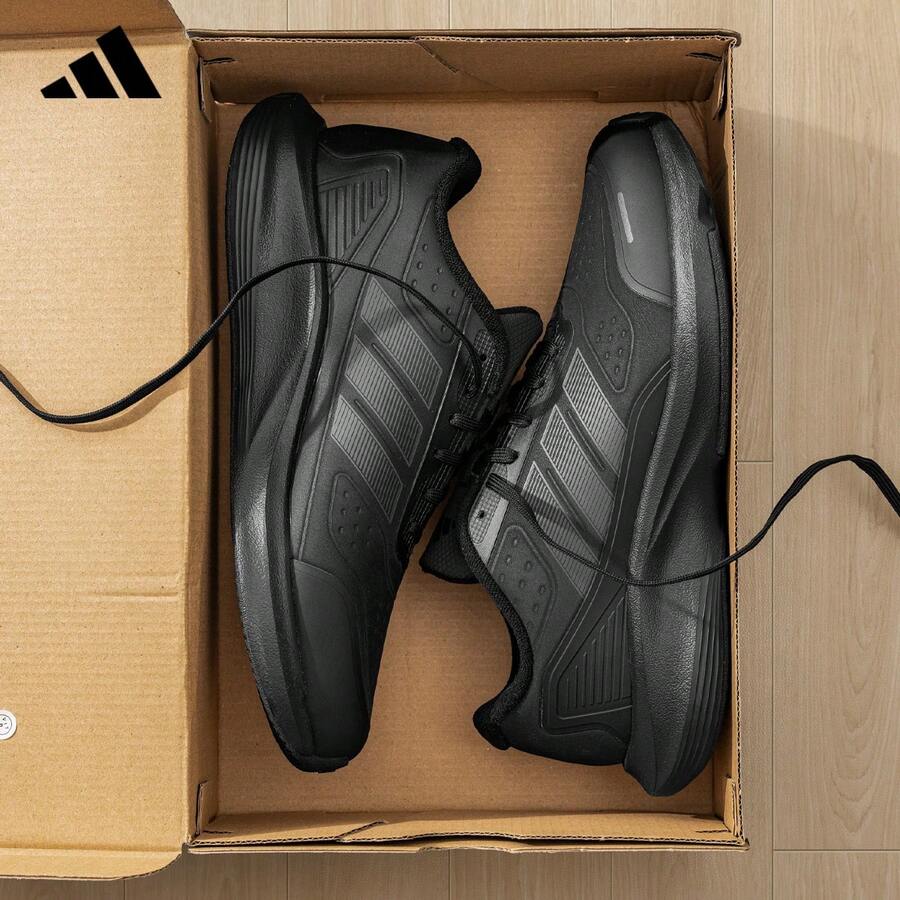 Adidas Men's Official Authentic Sports Casual Running Shoes 2026 Winter New Style KI1182 - Black - View 1