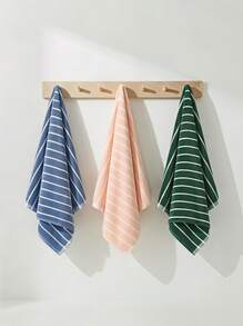Veyra Day 1pc Cotton Striped Hand Towel - Soft Highly Absorbent Face Towels For Bathroom, Gym, Spa & Hotel, Quick Dry Decorative Hand Towels For Daily Use - Multicolor - View 1