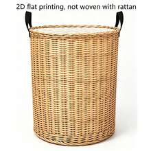 1PC Cute Watercolor Teddy Bear Print Storage Basket With Handles, Cartoon Bear Pattern Laundry Hamper For Clothes And Sundries, Multi‑Purpose Storage For Clothes Sundries, Home Decor & Room Decor - Beige - View 7