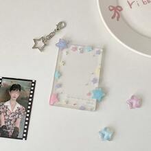 K-Pop Colorful Star Pendant Photocard Sleeve, Transparent 3 Inch Photocard Display Protective Case, Hard Card Holder - Multicolor - View 12