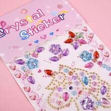 7pcs Crystal Gem Stickers, Suitable For Girls Performance, Self-Adhesive Acrylic Rhinestone Stickers, Princess Crown Floral Diamond Stickers, Applicable For DIY Crafts, Scrapbooking And Phone Decoration, Animal Shaped Stickers, Festival Theme Stickers - Multicolor - View 10