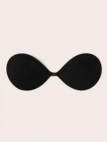 1/2pcs Women's Silicone Adhesive Bra, Invisible Elastic Band Strapless Push-Up Design, Self-Adhesive Strapless Invisible Style, Suitable For Wedding Dress/Prom Dress Outfits, Off-Shoulder, Backless - Multicolor - View 5