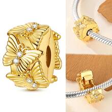 1 buah Gesper Penempatan Kupu-kupu Vintage, Liontin Manik-manik Kupu-kupu Berongga, Cocok untuk Gelang, Kalung, Pembuatan Perhiasan DIY, Gaya Klasik yang Serasi - Butterfly - View 8