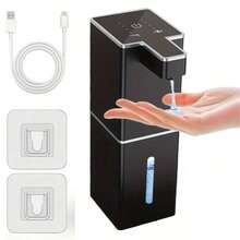 Dispenser Sabun Cair Otomatis Sensor Baru, Sabun Tangan Lintas Batas, Dispenser Sabun Busa Elektrik yang Dipasang di Dinding, Seri P11, Desain Botol Gelombang Elegan, Dapat Diatur - View 15