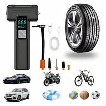 Portable Tire Inflator Air Compressor, Cordless Electric Pump With LED Light, USB Charging, Lithium Battery Portable Design, Suitable For Cars, Bicycles, Sports Equipment - Wireless Handheld - Fashion - View 2