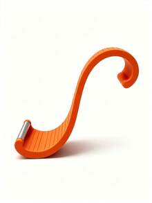 1pc Premium Soft Silicone Phone Stand, Foldable Non-Slip Desktop Holder, Flexible Hands-Free Phone Stand, Suitable For Office, Bedside And Travel, Compact Desktop Decor, Available In Orange And Black - A - View 4