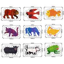 Quixorblex 9 Pcs Bear Pattern Lacing Activity Cards, Threading Learning Cards With Colorful Ropes, Educational Threading Cards, Fine Motor Skills Practice, Teacher Classroom Supplies, Homeschool Learning Accessories, Cute Aesthetic Learning Tools - Multicolor - View 2