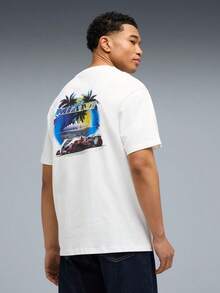 Puma Men's Ferrari Short Sleeve Knit Collarless T-Shirt 63645704 - White - View 3