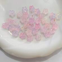 52pcs Golden Sprinkled Line Pattern Five-Pointed Star Acrylic Through-Hole Loose Beads For DIY Bracelet Phone Charm Keychain Craft Supplies - Multicolor - View 23