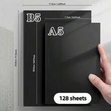 Extra Thick A5/B5 Notebook, Vintage Student Blank Practical Sketchbook, Popular Note Journal, Diary, Scrapbook - Multicolor - View 5