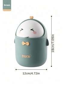 1pc Cute Desktop Trash Can With Flip Lid And Removable Inner Bucket, Easy To Clean; Lightweight And Portable Waste Container, Suitable For Bedroom, Office, Desk, Car And Vanity - Multiple Styles - View 7