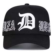 1pc Men's Gothic D Trucker Hat, Personalized Letter Embroidery Baseball Cap, Street Fashion 5-Panel Hat, Outdoor Sun Protection Casual Cap For Spring/Autumn Travel, Beach Vacation - Multicolor - View 5