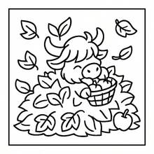 1pc Highland Cow Coloring Book, Adorable Fluffy Scottish Cow Farm Scenes, Relaxing Anti-Anxiety Coloring Sheets For Beginner - Multiple Styles - View 10