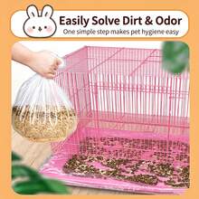 100pcs/Set Disposable Plastic Liners, Suitable For Pet/Toilet Pads, Bird Cage/Rabbit Cage, Transparent Plastic Parrot Cage Liner Bags, Cat Litter Bags, Liners, Suitable For Canary, Finch, Parrot Bird Cage And Rabbit, Guinea Pig Cage Accessories Thin Film Cover Cleaning Pads - View 2