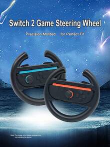 Compatible With Switch2, 2pcs Controller Steering Wheels, Anti-Slip And Sweat-Proof, Enhanced Grip For Realistic Operation - View 1
