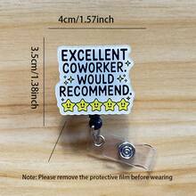 Retractable D Card Holder Reel With Cute Cartoon Design, Nurse Hospital Badge Holder Office Lanyard 1pc - X1085 - View 3