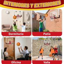 16cm Diameter Basketball Backboard With Electronic Score Counter, Basketball Hoop, Professional Basketball Rim For Kids And Adults, Includes Mini Ball - Black - View 8