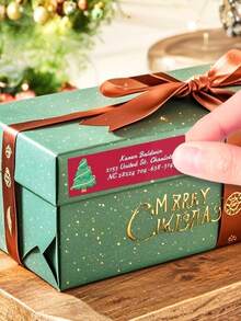 Custom Address Labels, Personalized Christmas Address Stickers With Name & Address, Holiday Gift Wrapping Labels For Envelopes, Packages, Cards, Gift Boxes, Party Favors, Christmas Gifts, Custom Stickers Personalized - Multicolor - View 8