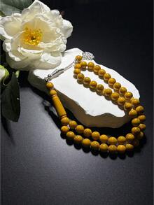 1 buah Tasbih Doa Ramadan Baru dari Resin 45 Manik dengan Rumbai Logam Tunggal, Gelang Doa Ramadan Universal, Tali Tangan Religius Portabel - MultiWarna - View 6