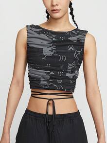 Nike 2025 Autumn Women's Short Sleeveless Fitted Mesh Tank Top HM4955-084 - HM4955-084 - View 2
